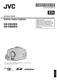 JVC GR D 860 manual. Camera Instructions.